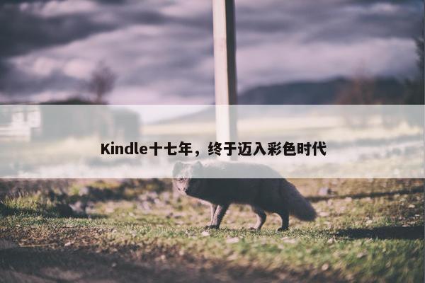 Kindle十七年，终于迈入彩色时代