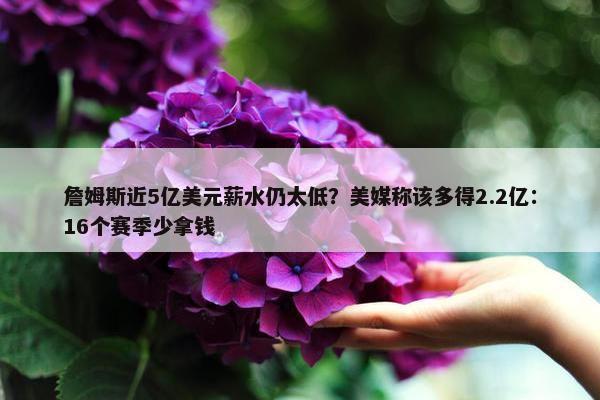 詹姆斯近5亿美元薪水仍太低？美媒称该多得2.2亿：16个赛季少拿钱