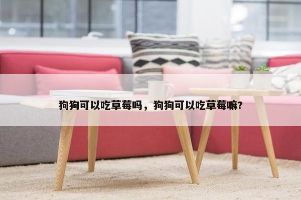 狗狗可以吃草莓吗，狗狗可以吃草莓嘛?