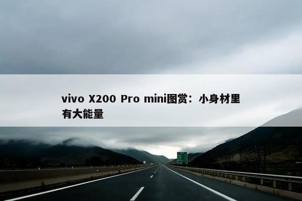 vivo X200 Pro mini图赏：小身材里有大能量