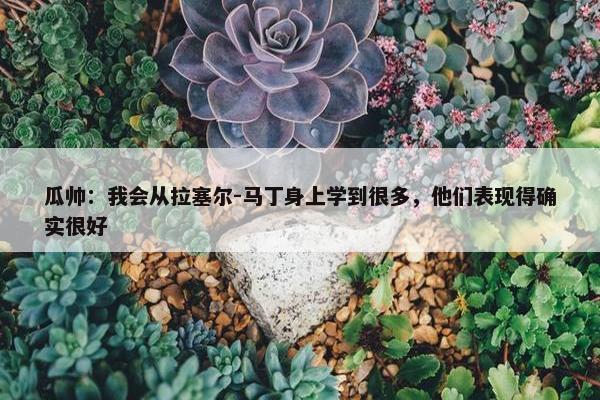 瓜帅：我会从拉塞尔-马丁身上学到很多，他们表现得确实很好