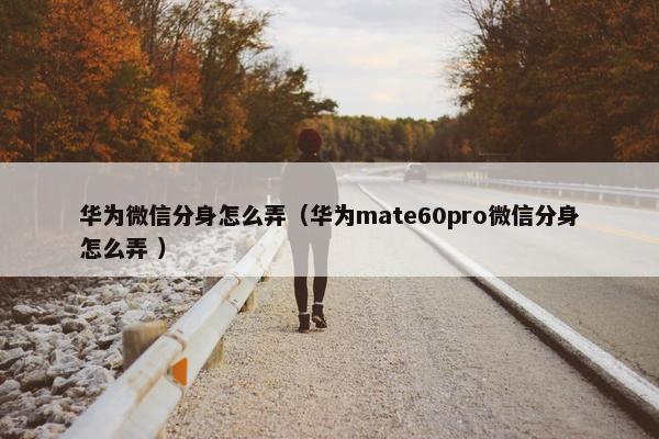 华为微信分身怎么弄（华为mate60pro微信分身怎么弄 ）