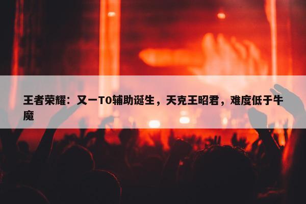 王者荣耀：又一T0辅助诞生，天克王昭君，难度低于牛魔