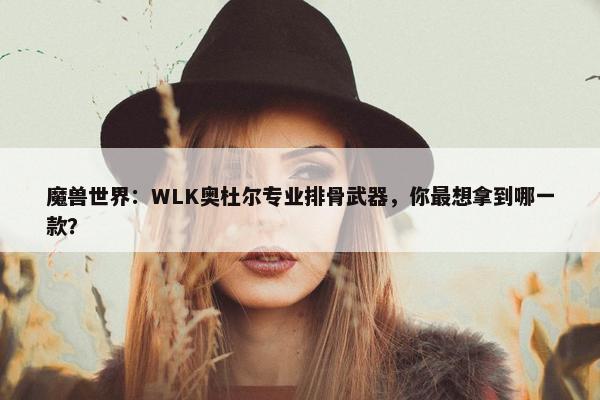 魔兽世界：WLK奥杜尔专业排骨武器，你最想拿到哪一款？