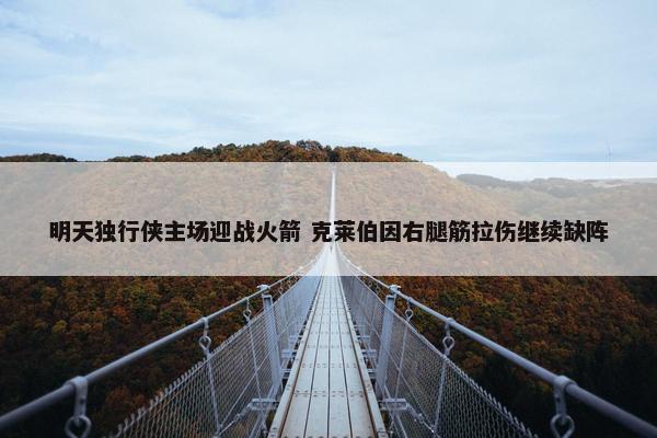 明天独行侠主场迎战火箭 克莱伯因右腿筋拉伤继续缺阵