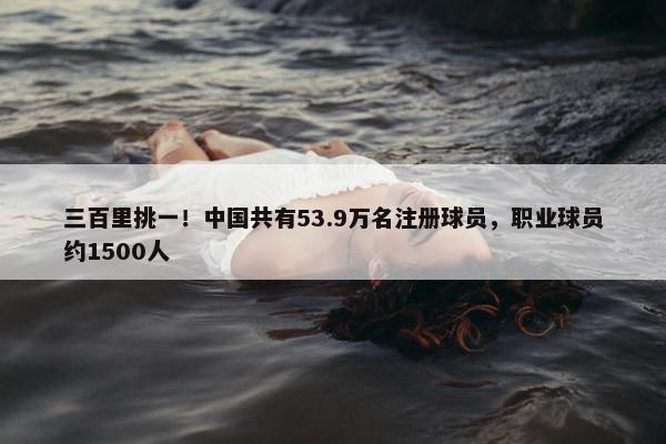 三百里挑一！中国共有53.9万名注册球员，职业球员约1500人