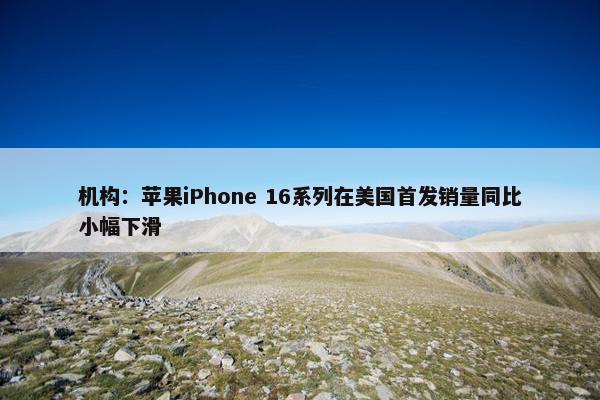 机构：苹果iPhone 16系列在美国首发销量同比小幅下滑