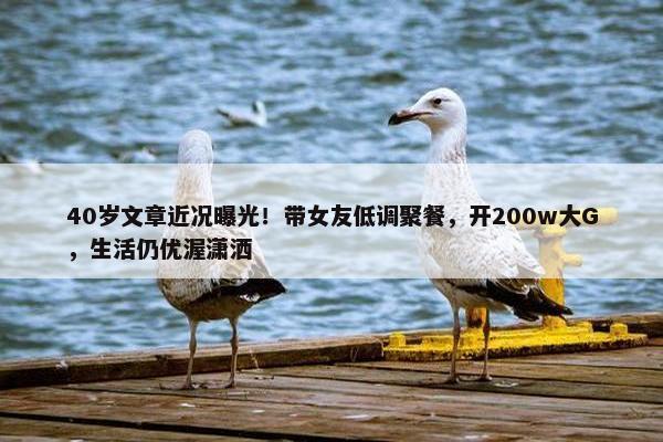 40岁文章近况曝光！带女友低调聚餐，开200w大G，生活仍优渥潇洒