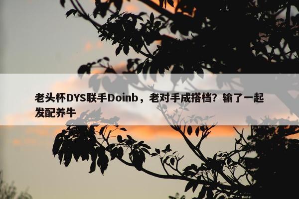 老头杯DYS联手Doinb，老对手成搭档？输了一起发配养牛