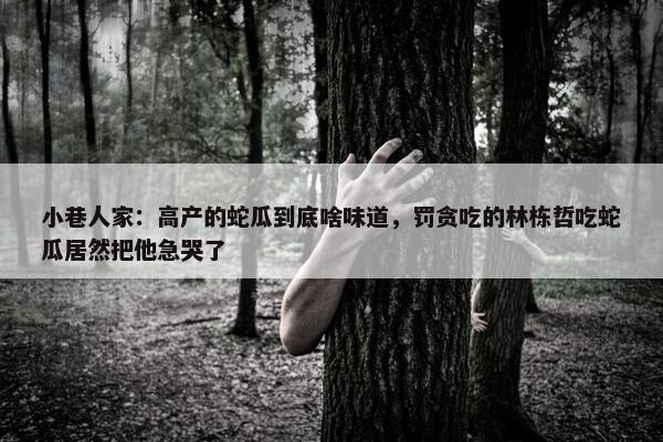 小巷人家：高产的蛇瓜到底啥味道，罚贪吃的林栋哲吃蛇瓜居然把他急哭了