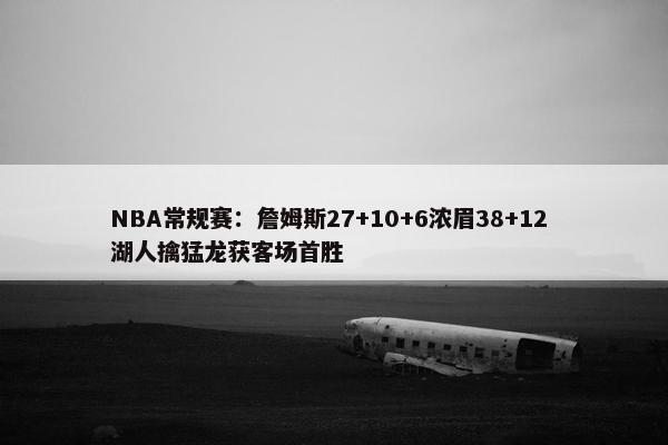 NBA常规赛：詹姆斯27+10+6浓眉38+12 湖人擒猛龙获客场首胜