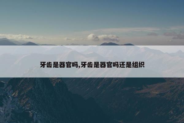 牙齿是器官吗,牙齿是器官吗还是组织