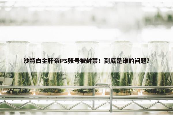 沙特白金肝帝PS账号被封禁！到底是谁的问题？