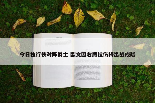 今日独行侠对阵爵士 欧文因右肩拉伤将出战成疑