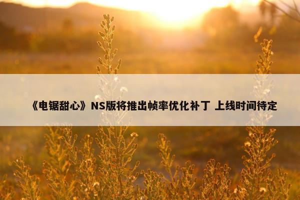 《电锯甜心》NS版将推出帧率优化补丁 上线时间待定