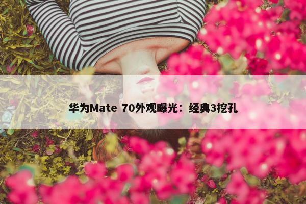 华为Mate 70外观曝光：经典3挖孔