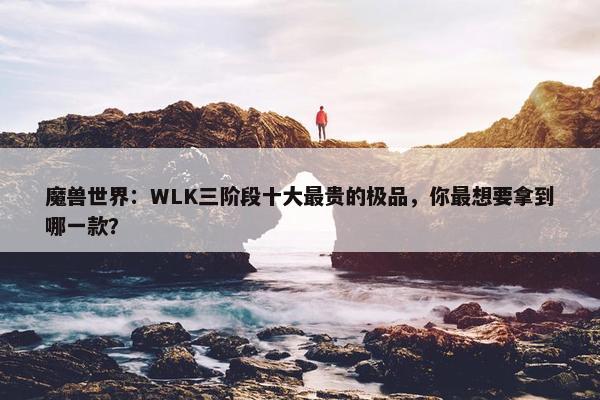 魔兽世界：WLK三阶段十大最贵的极品，你最想要拿到哪一款？