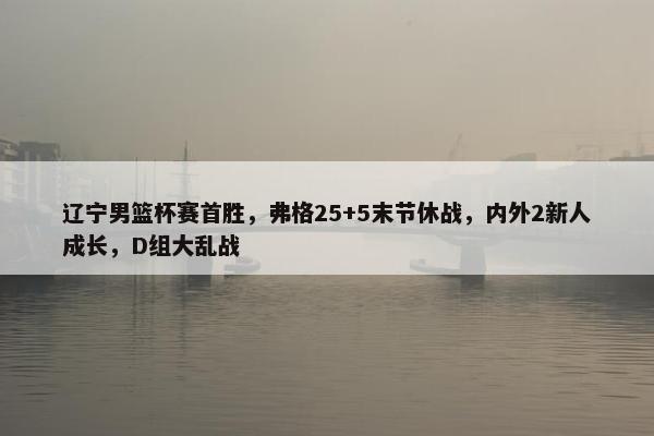 辽宁男篮杯赛首胜，弗格25+5末节休战，内外2新人成长，D组大乱战