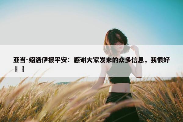 亚当-绍洛伊报平安：感谢大家发来的众多信息，我很好❤️