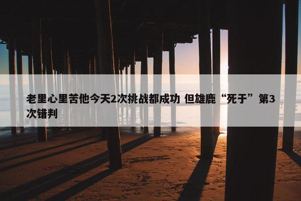 老里心里苦他今天2次挑战都成功 但雄鹿“死于”第3次错判