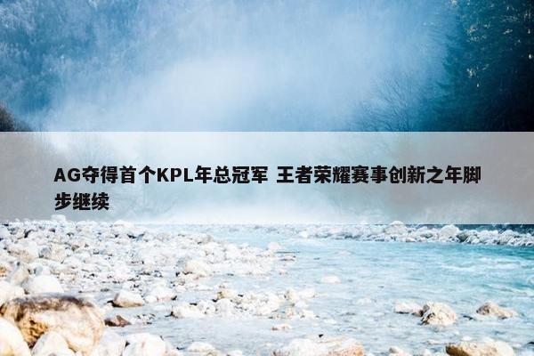 AG夺得首个KPL年总冠军 王者荣耀赛事创新之年脚步继续