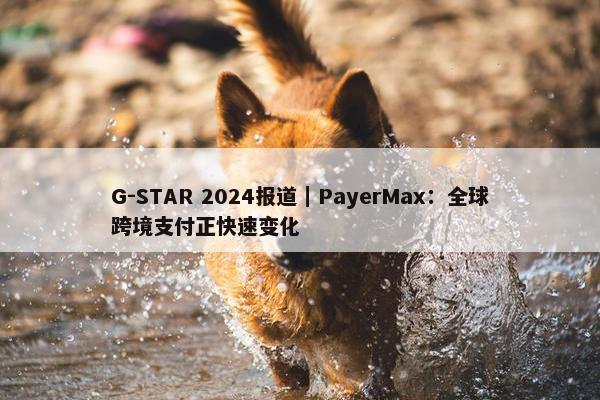 G-STAR 2024报道｜PayerMax：全球跨境支付正快速变化