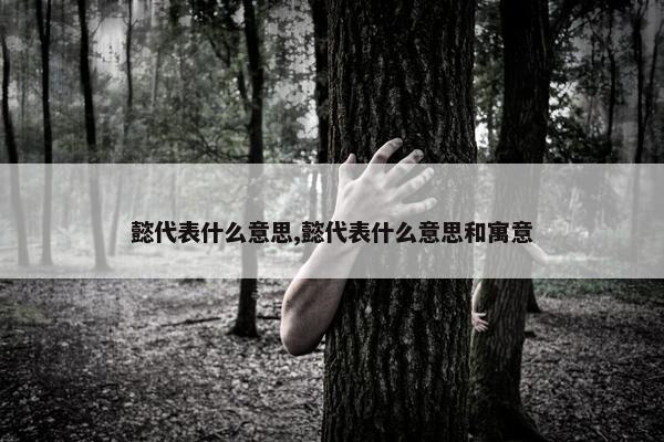 懿代表什么意思,懿代表什么意思和寓意