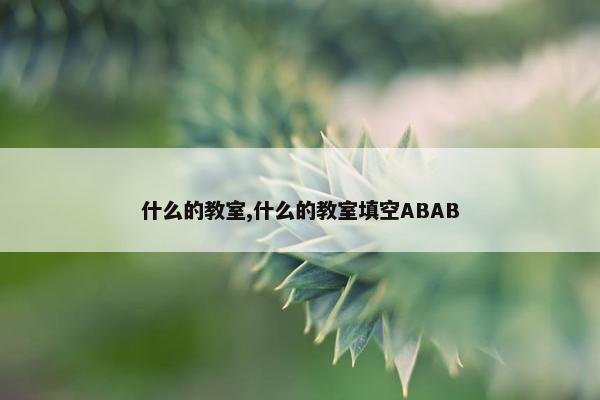 什么的教室,什么的教室填空ABAB