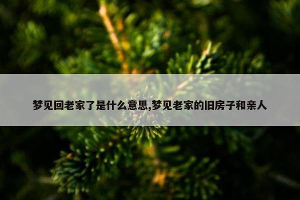 梦见回老家了是什么意思,梦见老家的旧房子和亲人