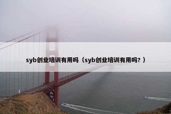 syb创业培训有用吗（syb创业培训有用吗? ）