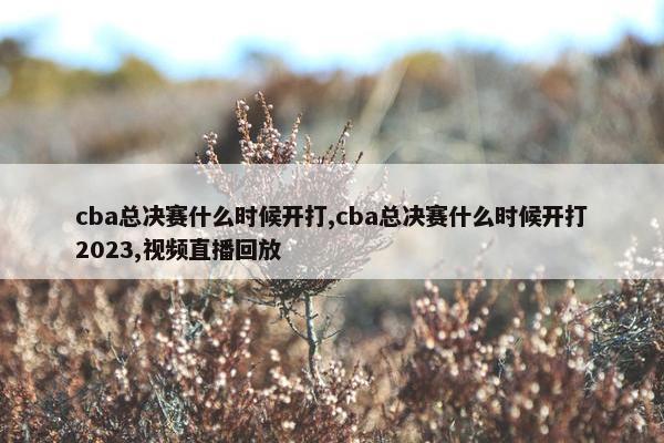 cba总决赛什么时候开打,cba总决赛什么时候开打2023,视频直播回放