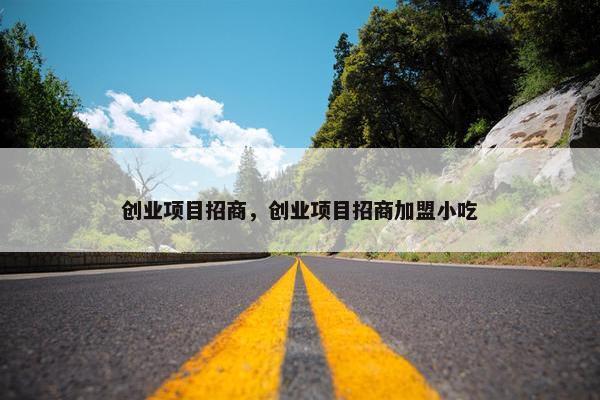 创业项目招商，创业项目招商加盟小吃