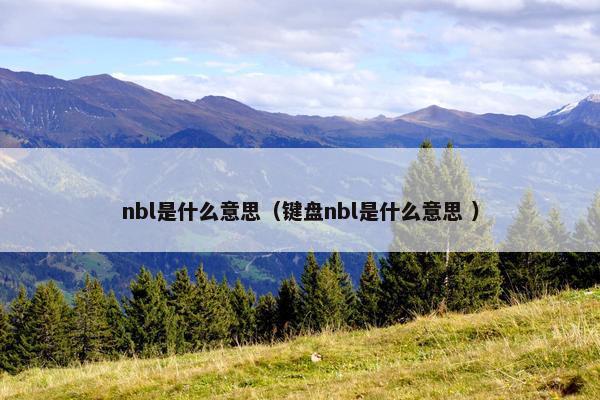 nbl是什么意思（键盘nbl是什么意思 ）