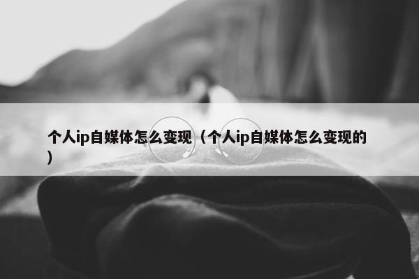 个人ip自媒体怎么变现（个人ip自媒体怎么变现的 ）