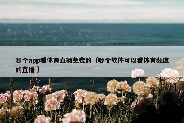 哪个app看体育直播免费的（哪个软件可以看体育频道的直播 ）