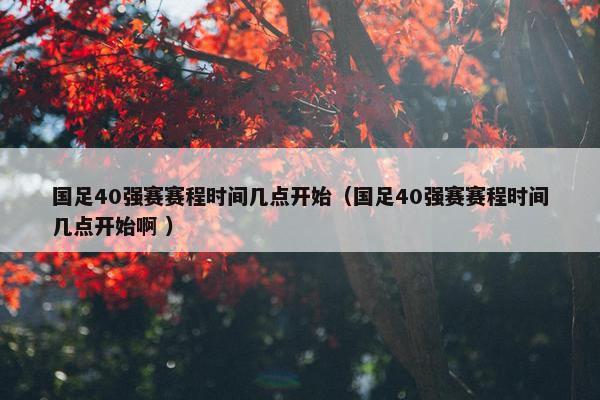 国足40强赛赛程时间几点开始（国足40强赛赛程时间几点开始啊 ）