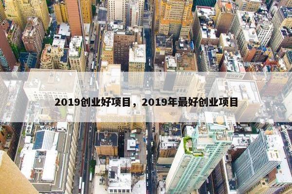 2019创业好项目，2019年最好创业项目