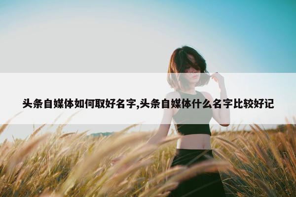 头条自媒体如何取好名字,头条自媒体什么名字比较好记