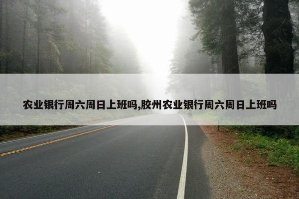 农业银行周六周日上班吗,胶州农业银行周六周日上班吗