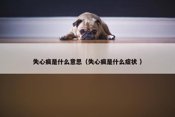 失心疯是什么意思（失心疯是什么症状 ）