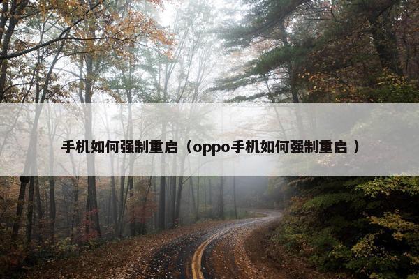 手机如何强制重启（oppo手机如何强制重启 ）