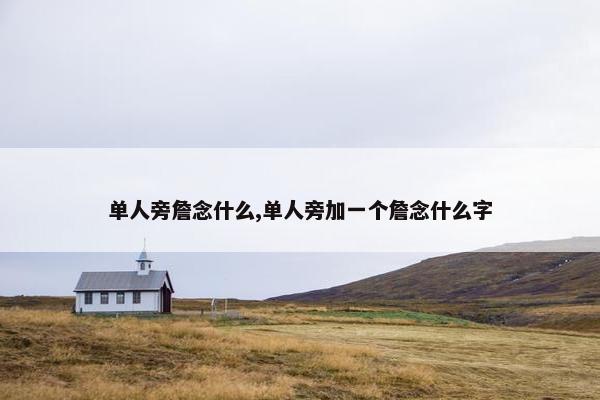 单人旁詹念什么,单人旁加一个詹念什么字