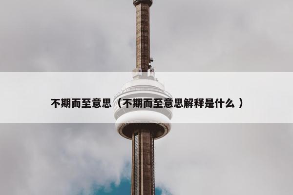 不期而至意思（不期而至意思解释是什么 ）