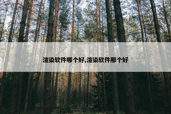 渲染软件哪个好,渲染软件那个好