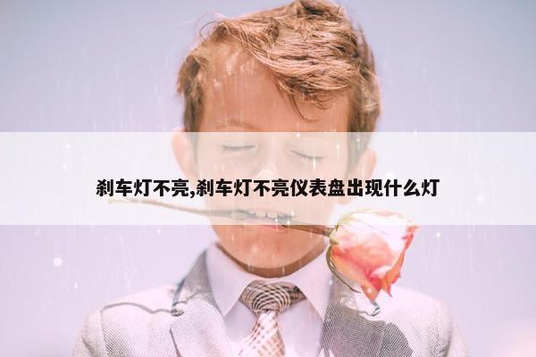 刹车灯不亮,刹车灯不亮仪表盘出现什么灯