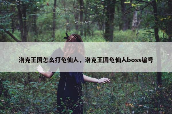 洛克王国怎么打龟仙人，洛克王国龟仙人boss编号