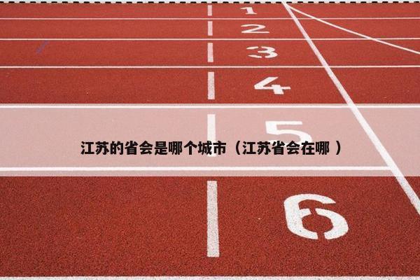 江苏的省会是哪个城市（江苏省会在哪 ）