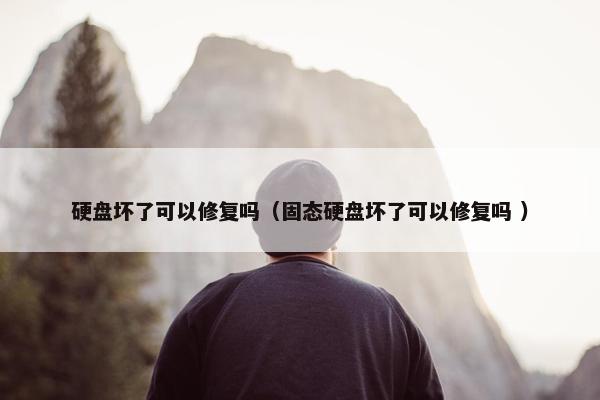 硬盘坏了可以修复吗（固态硬盘坏了可以修复吗 ）