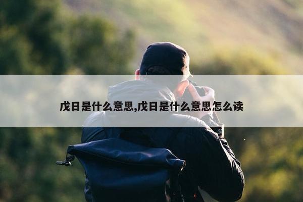 戊日是什么意思,戊日是什么意思怎么读