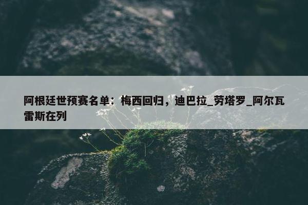 阿根廷世预赛名单：梅西回归，迪巴拉_劳塔罗_阿尔瓦雷斯在列